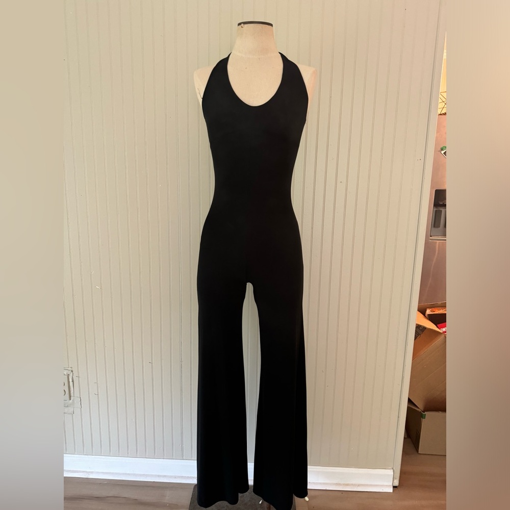 Team USA Black Halter Neck Jumpsuit